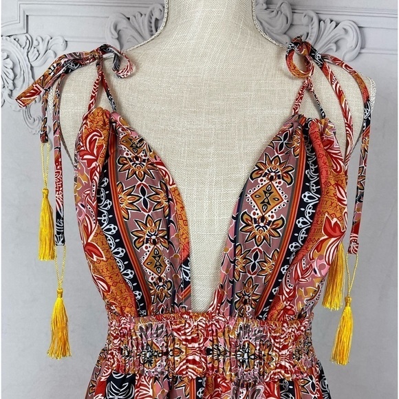 Karina Bohemian Backless Tassel Maxi Dress - Picture 8 of 9
